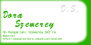 dora szemerey business card